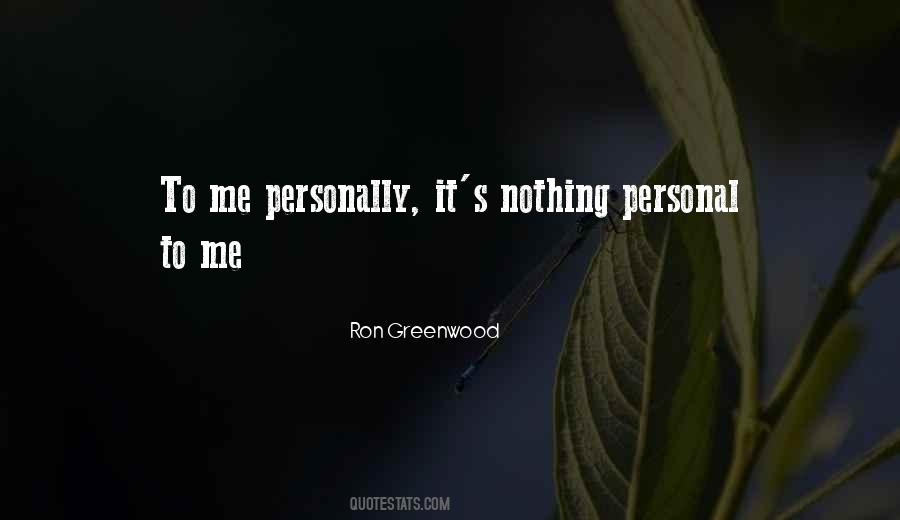 It's Nothing Personal Quotes #87822