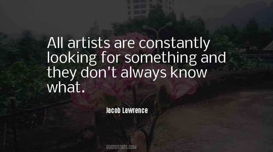 Jacob Lawrence Artist Quotes #503708