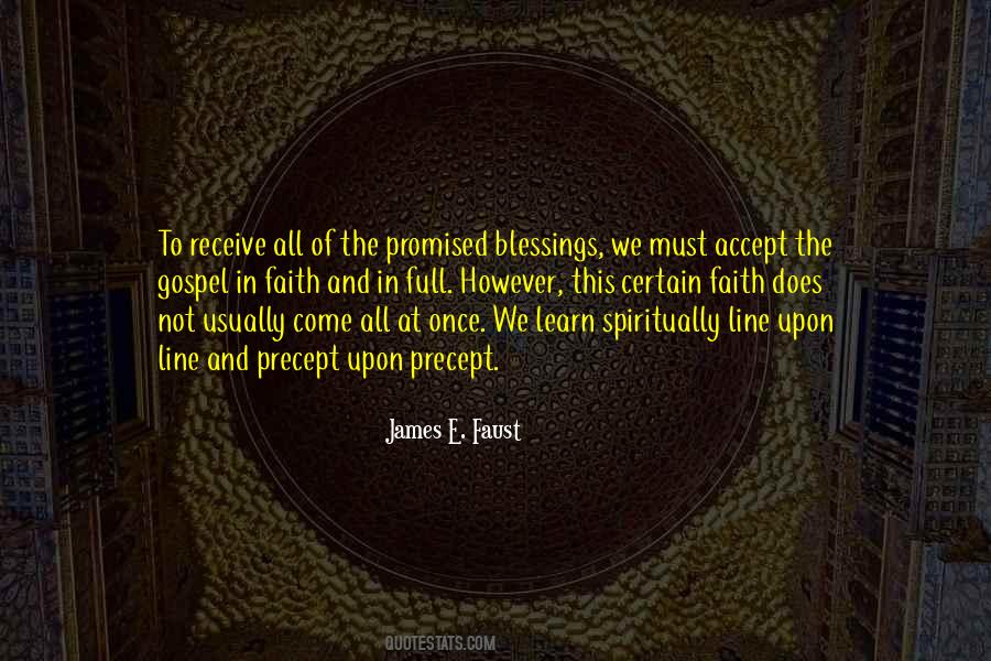 Quotes About Faith And Blessings #829887