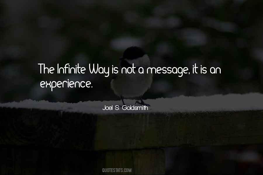 Joel Goldsmith Infinite Way Quotes #1779575