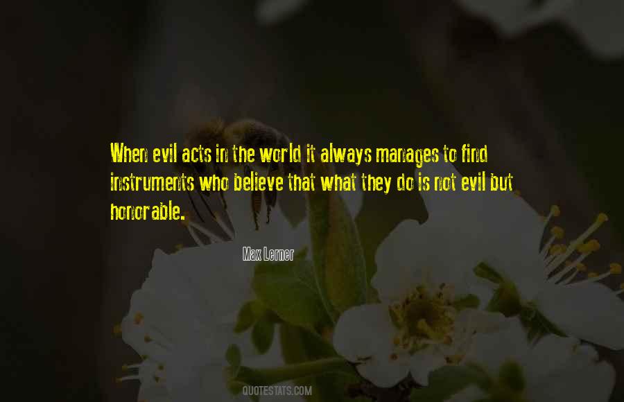 Quotes About Evil Acts #315159