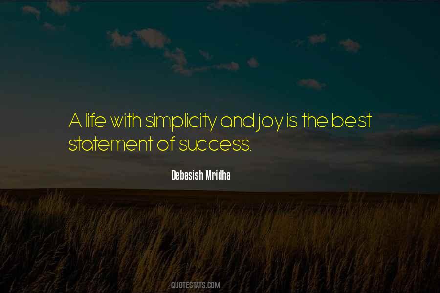Joy In Simplicity Quotes #147106