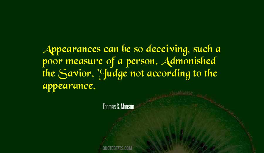 Judge On Appearance Quotes #1837035