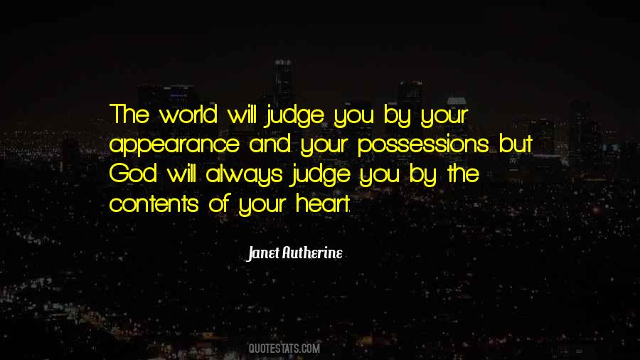 Judge On Appearance Quotes #412057
