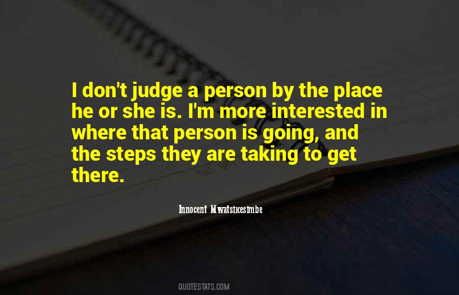 Judge The Person Quotes #789045