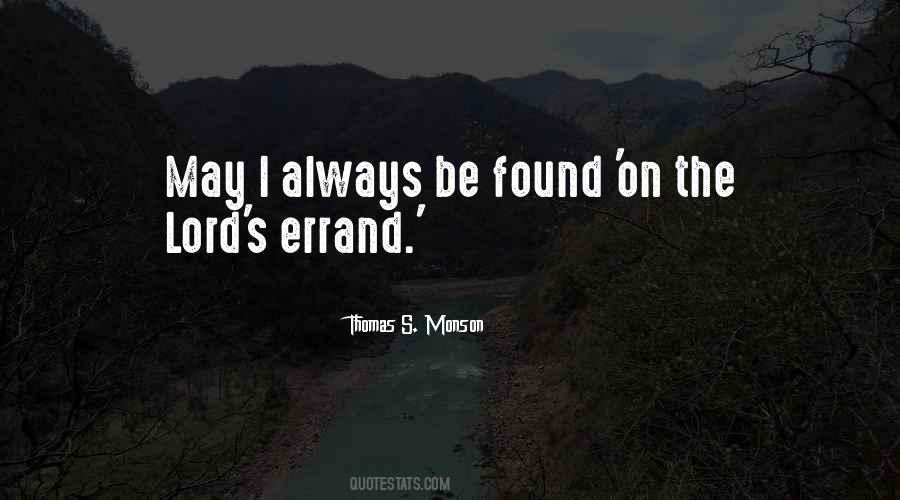 Quotes About Errand #143205