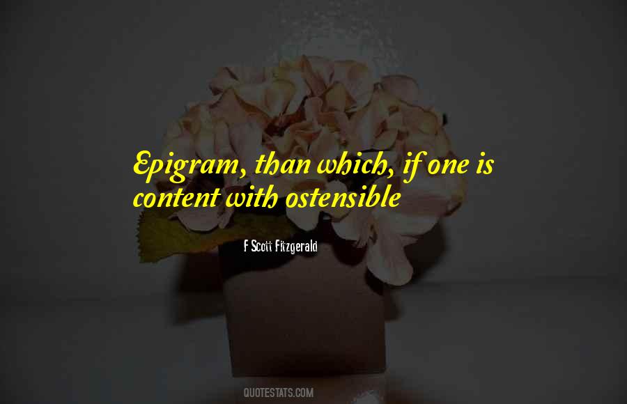 Quotes About Epigram #1259207