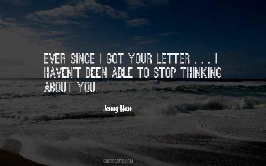 Just Can't Stop Thinking About You Quotes #14883