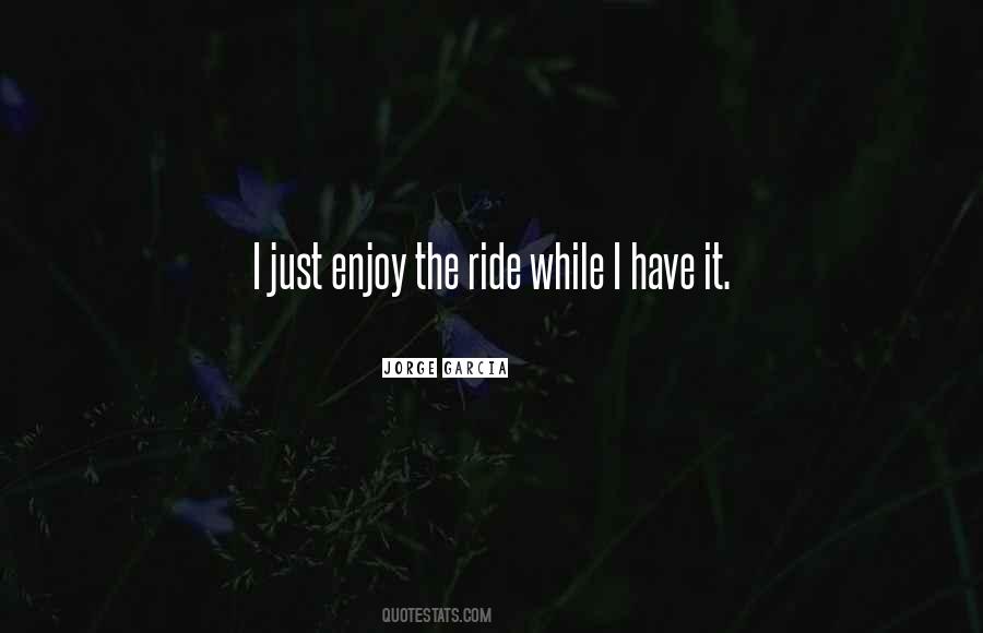 Just Enjoy The Ride Quotes #178313