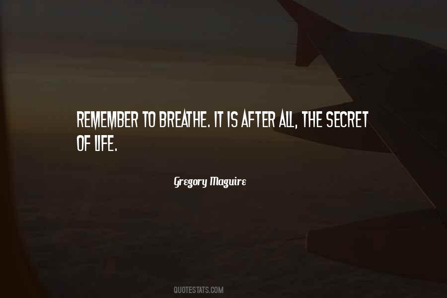 Just Remember To Breathe Quotes #737931