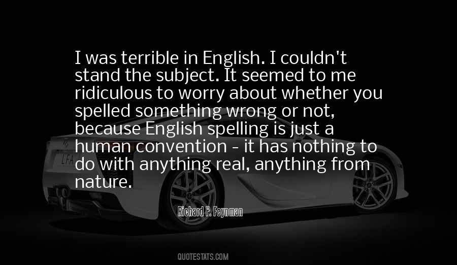 Quotes About English As A Subject #821190