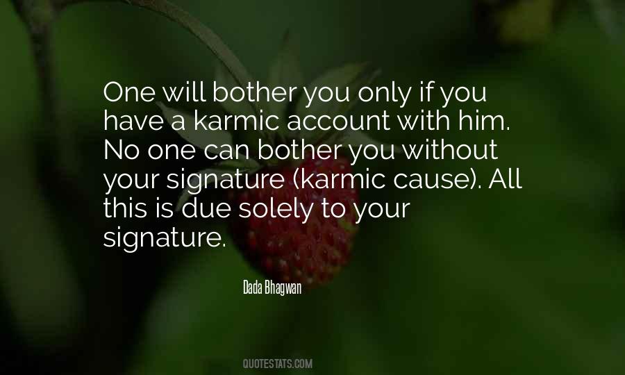 Karmic Account Quotes #21966
