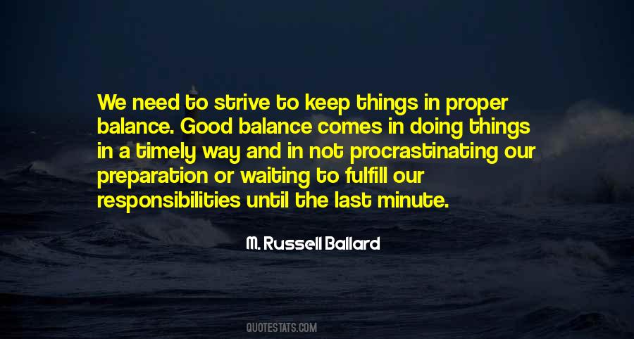 Keep Balance Quotes #375026