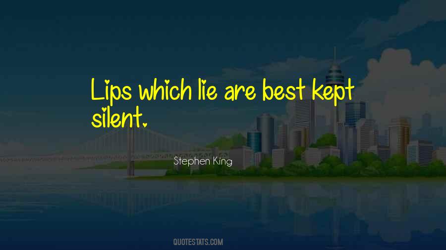 Kept Silent Quotes #977706