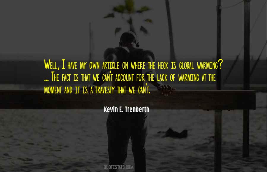 Kevin Trenberth Quotes #1657032