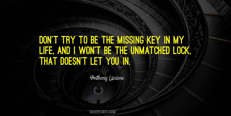 Key And Lock Quotes #1148453