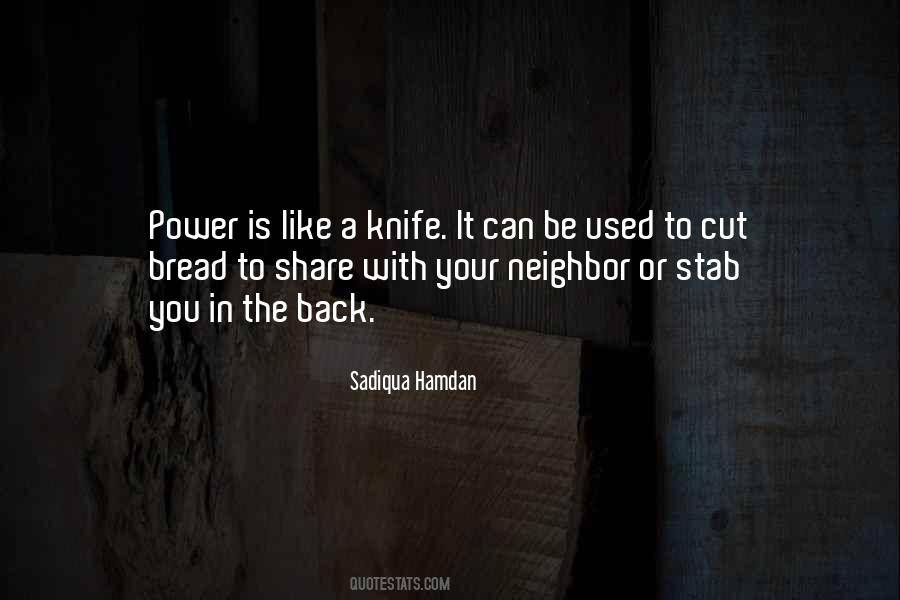 Knife In Your Back Quotes #109822