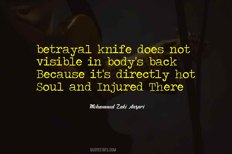 Knife In Your Back Quotes #122641