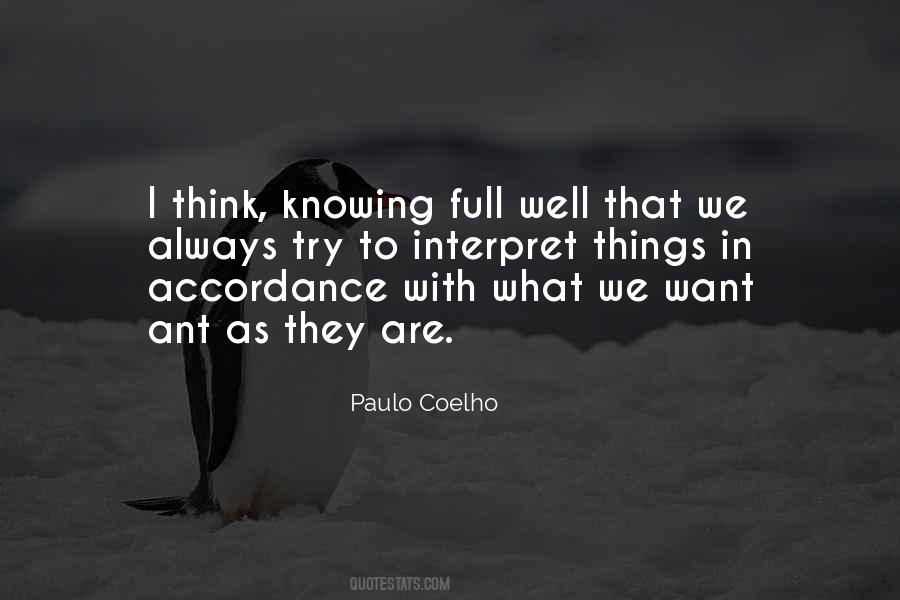 Knowing What We Want Quotes #1019667