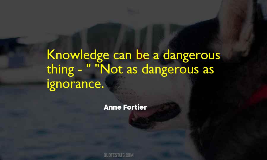 Knowledge Can Be Dangerous Quotes #1735289