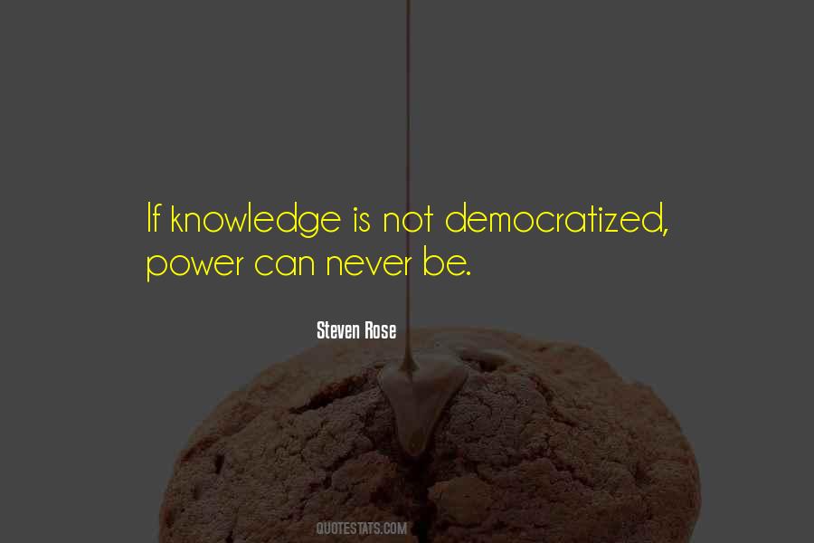 Knowledge Is Not Power Quotes #33806