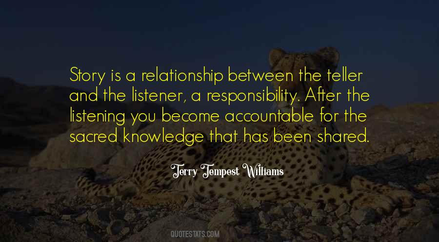 Knowledge Is Responsibility Quotes #1268100