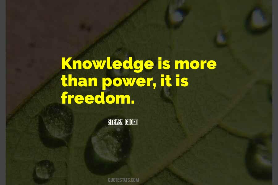 Knowledge Of Power Quotes #325162