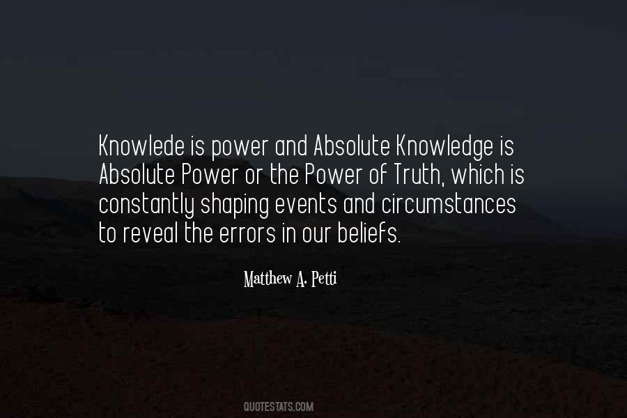 Knowledge Of Power Quotes #405519