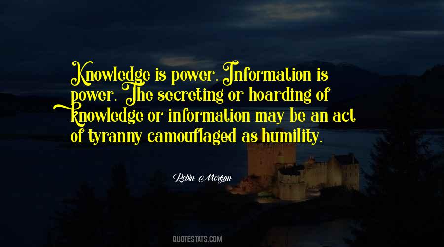 Knowledge Of Power Quotes #418840