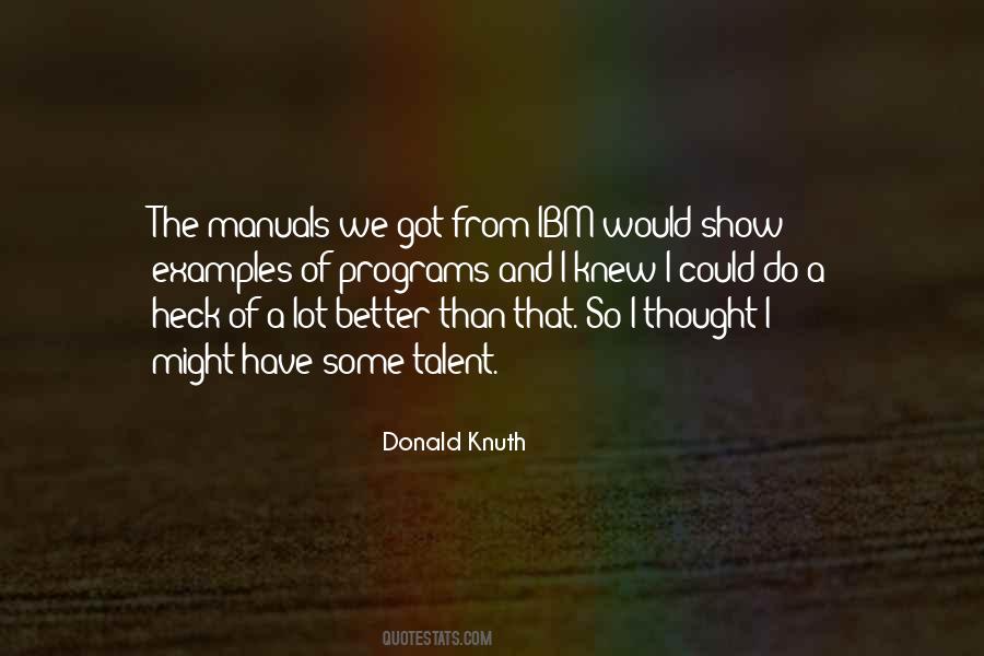 Knuth Quotes #237017