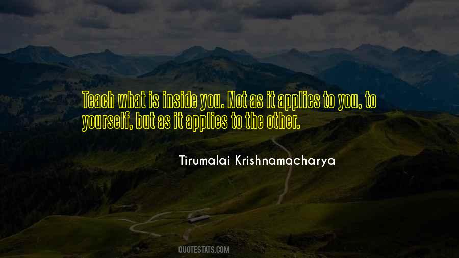 Krishnamacharya Quotes #370427