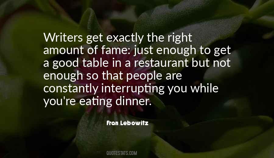 Quotes About Eating At The Table #1211603
