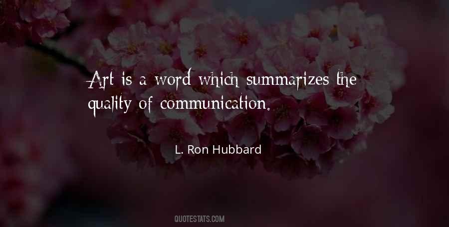 L'ron Hubbard Quotes #194170