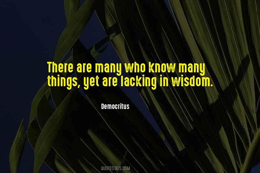Lacking Wisdom Quotes #1003687