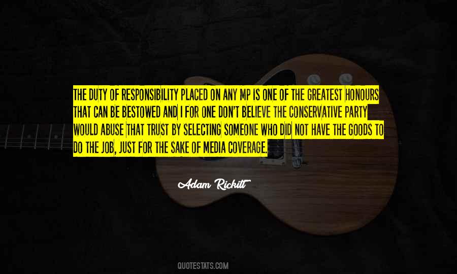 Quotes About Duty And Responsibility #499927