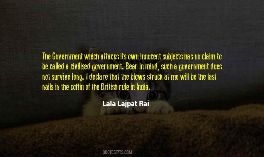 Lajpat Rai Quotes #1738717