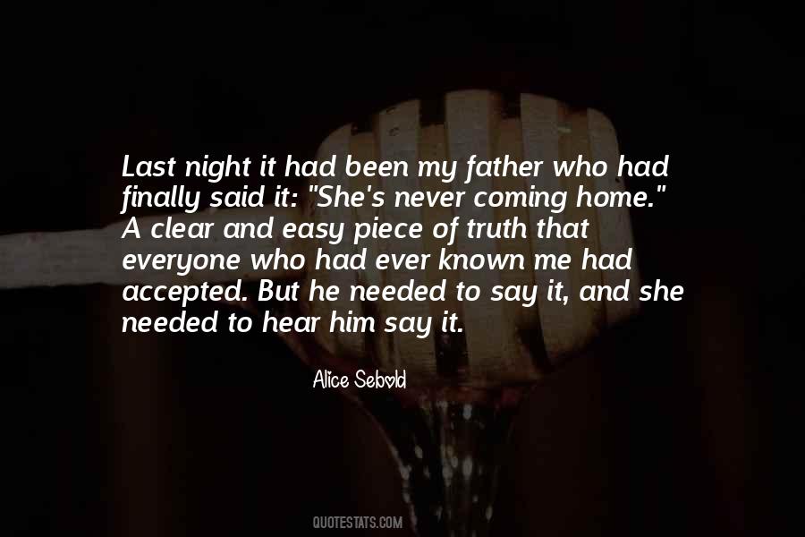 Last Night At Home Quotes #1661010