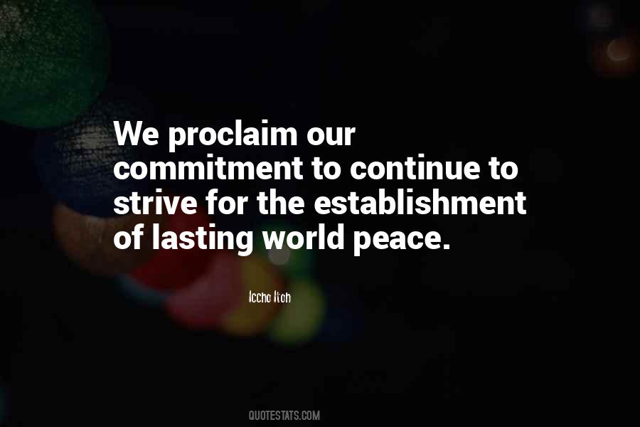 Lasting Peace Quotes #17577