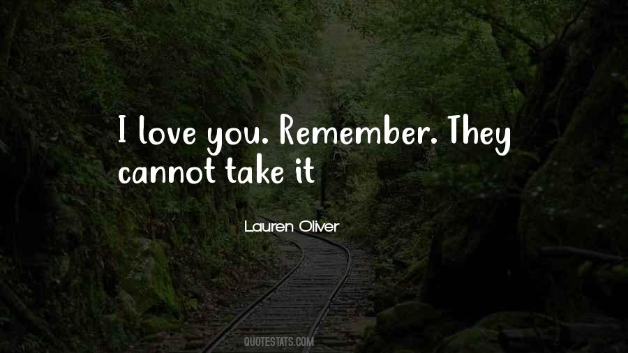 Lauren Oliver Love Quotes #1524311