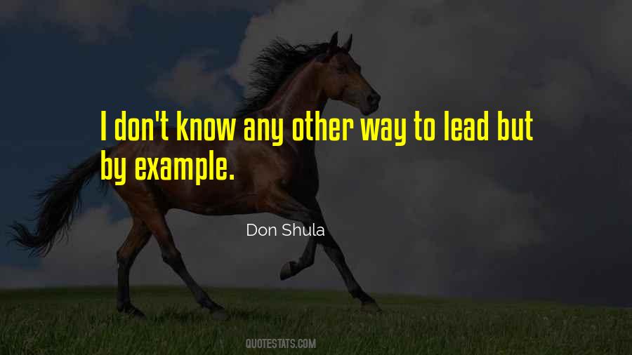 Lead By Example Leadership Quotes #610289