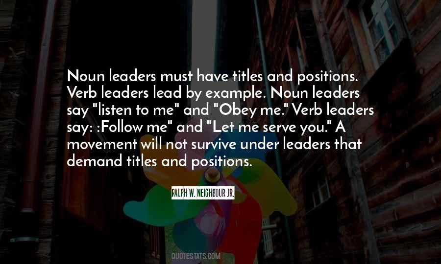 Lead By Example Quotes #1821195