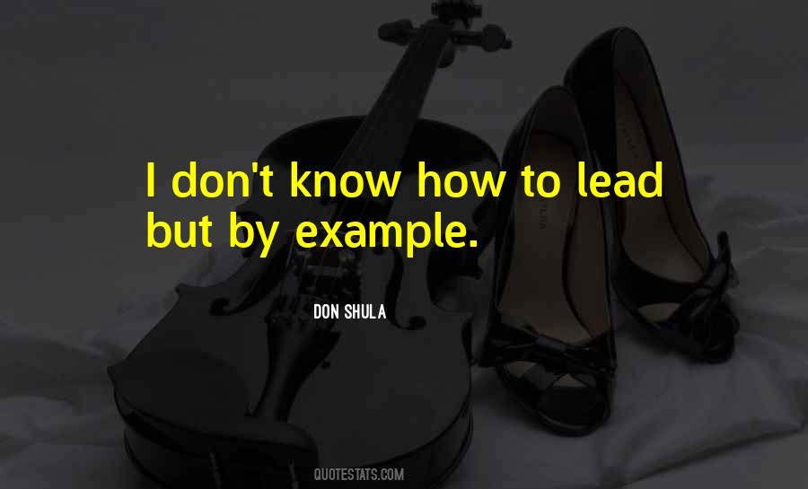 Lead By Example Quotes #691108