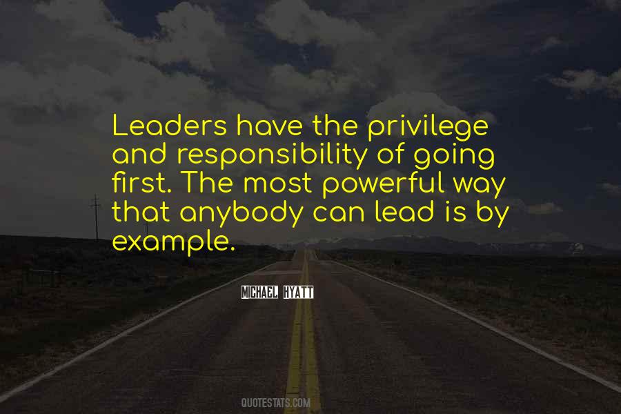 Lead By Example Quotes #779088