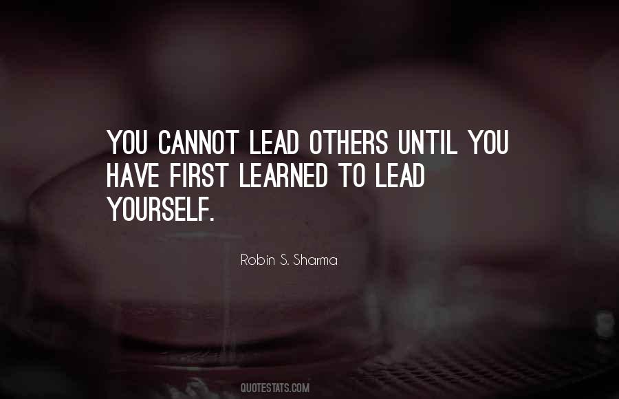 Lead Yourself First Quotes #948040
