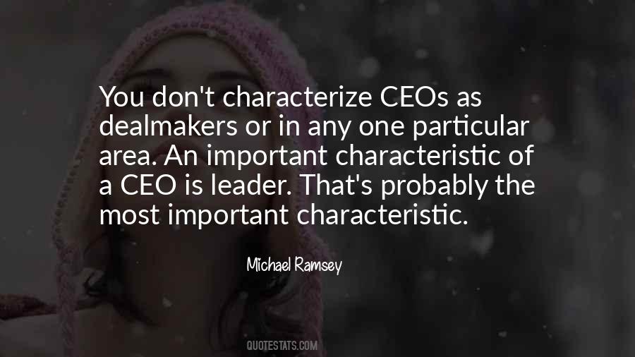 Leader Characteristics Quotes #323960