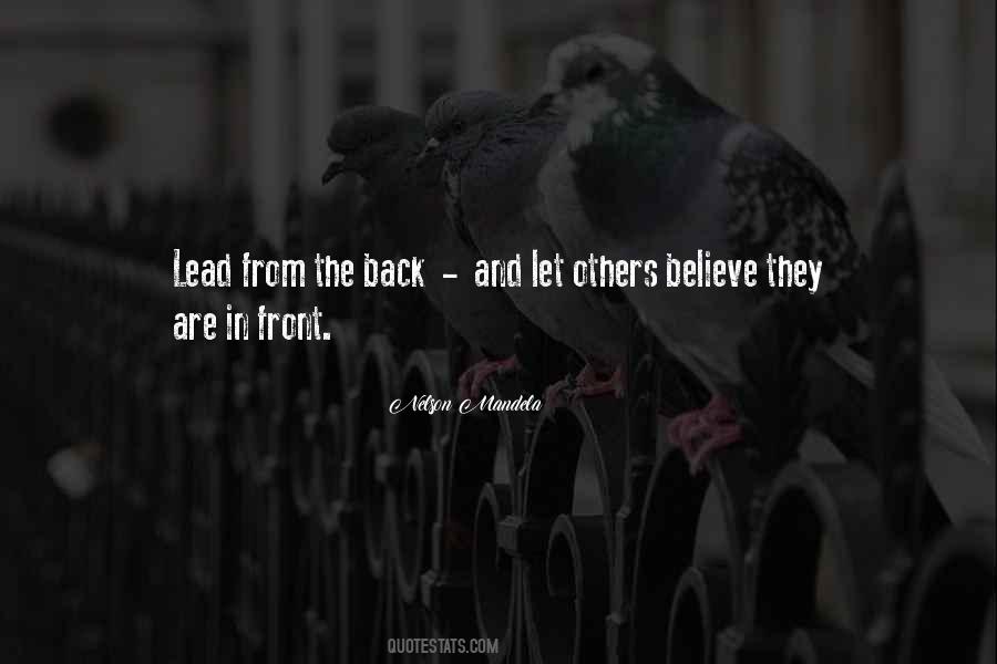 Leaders Lead From The Front Quotes #1022057