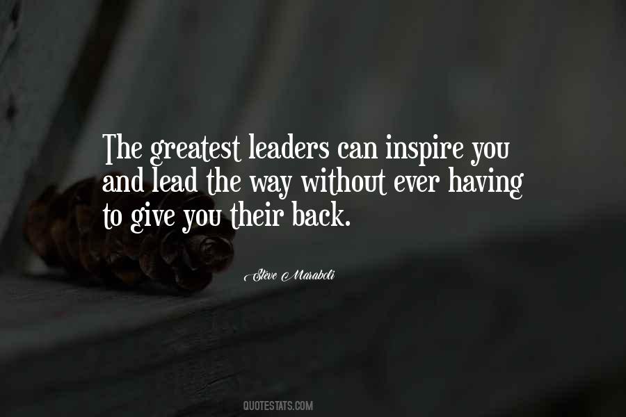 Leaders Lead Quotes #707646