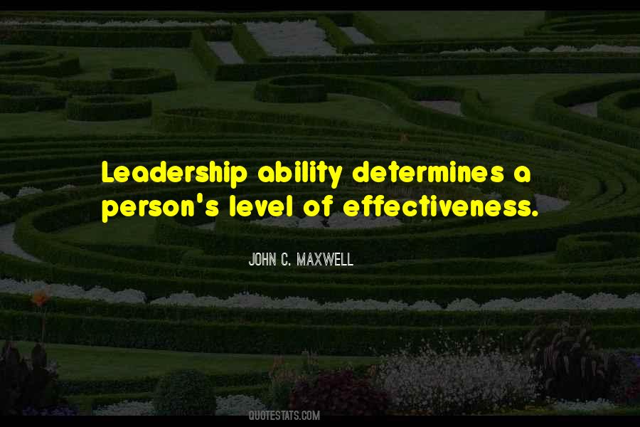 Leadership Ability Quotes #465994