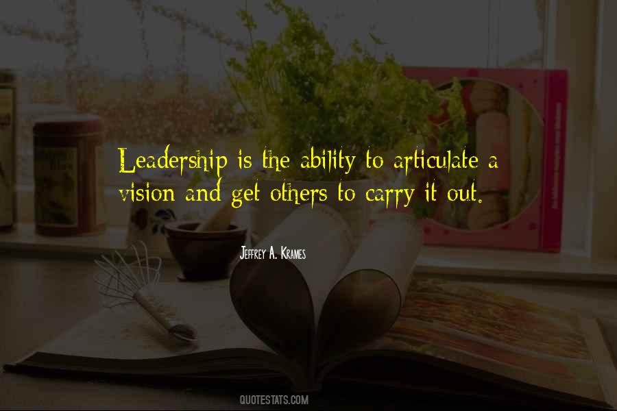 Leadership Ability Quotes #864108