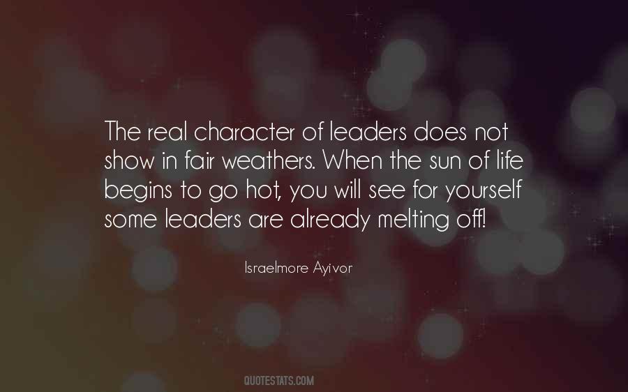 Leadership Character Quotes #1368312